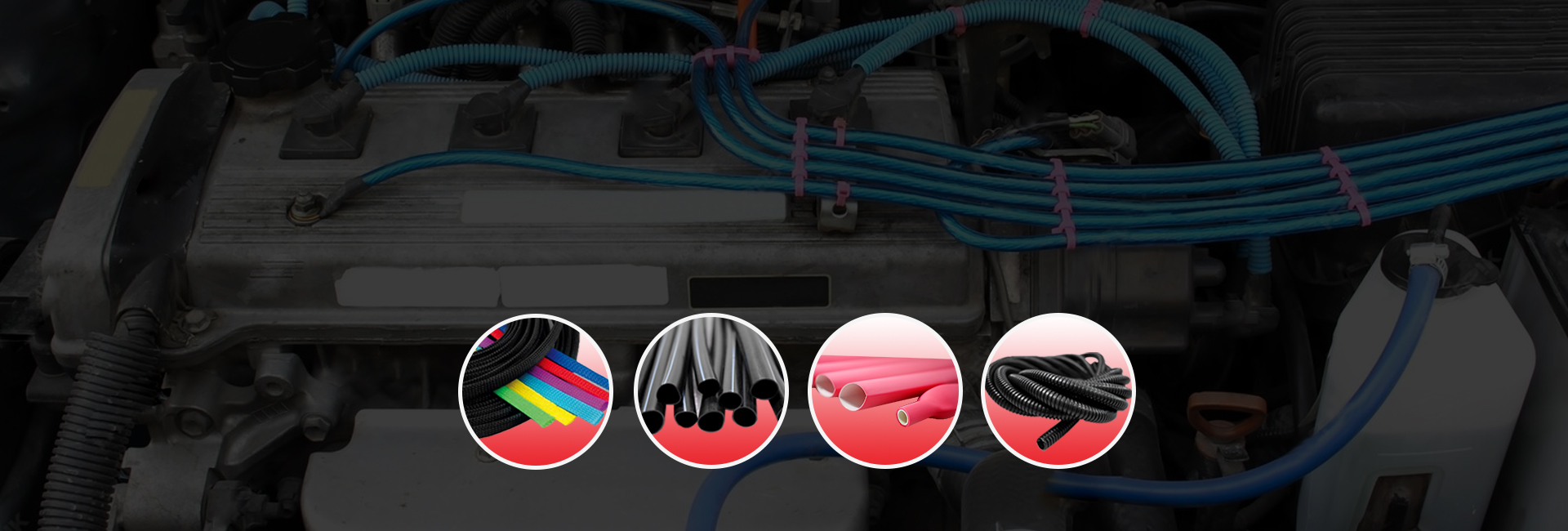 Tubos termorretráctiles y no retráctiles para automotriz